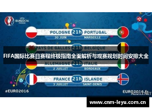 FIFA国际比赛日赛程终极指南全面解析与观赛规划时间安排大全